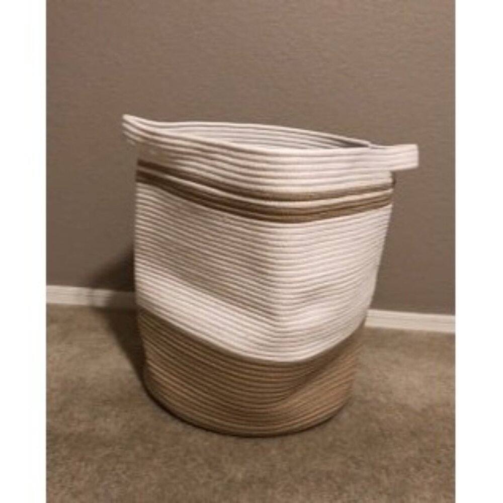 New 80L Laundry Basket, Laundry Hamper, Cotton Rope Storage Basket